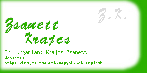 zsanett krajcs business card